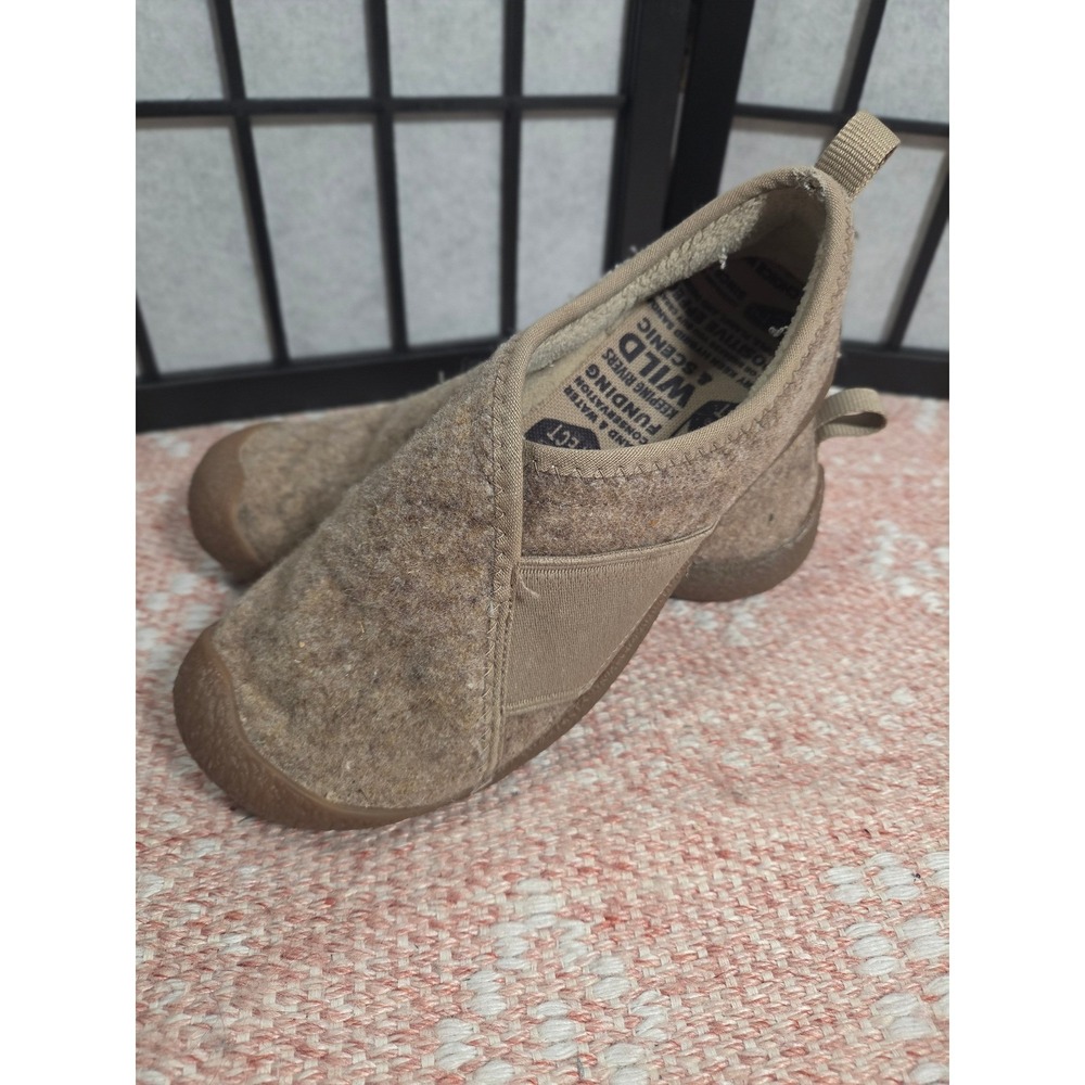 KEEN Howser II Granola Gorpcore Tan Wool Felt  Lined Slip On Shoes Womens 7